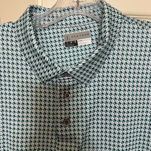 NWT New PGA Tour Pro Series Short-Sleeve Polo Shirt Athletic Fit Green Large L